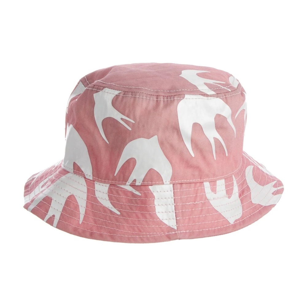 NEW Alexander McQueen McQ Pink and White Bucket Hat